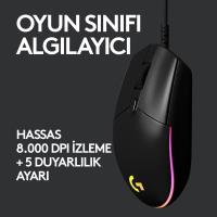LOGITECH G102 910-005823 G102 LightSync Black 8000DPI 6 Tuş Optik RGB Siyah Kablolu Gaming (Oyuncu) Mouse - 4